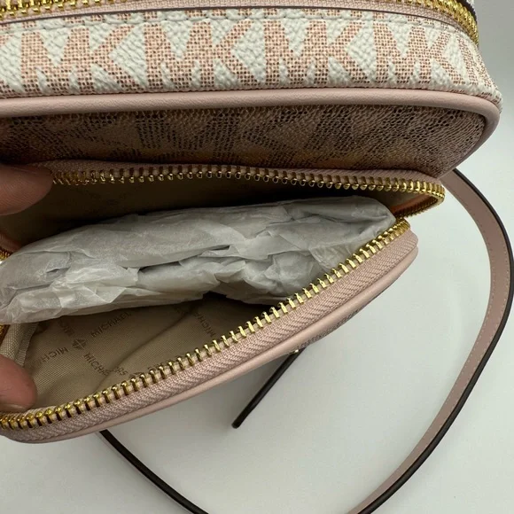 Michael Kors‎ Rose Gold Pink Jet Set Crossbody Bag - Picture 5 of 6